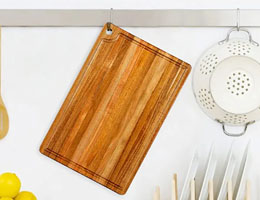Large Acacia Wood Cutting Board for Meat