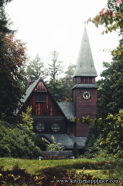 wooden church in forest